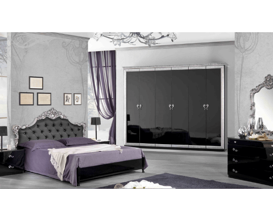 Dormitor ANNA NEGRU / ARGINTIU