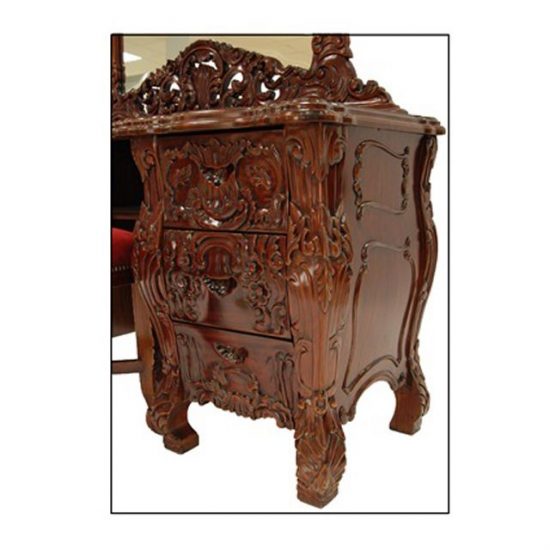 Comoda cu oglinda si taburet Lunex