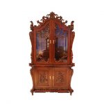 Vitrina Lunex LMR 227, Antique, lemn masiv Mahon