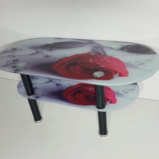 Masuta sticla inflorata